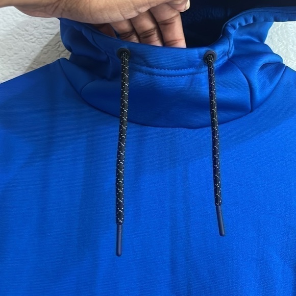 Solaris Men’s Pullover Blue Hoodie Size M Slim Kangaroo pocket - Picture 3 of 7